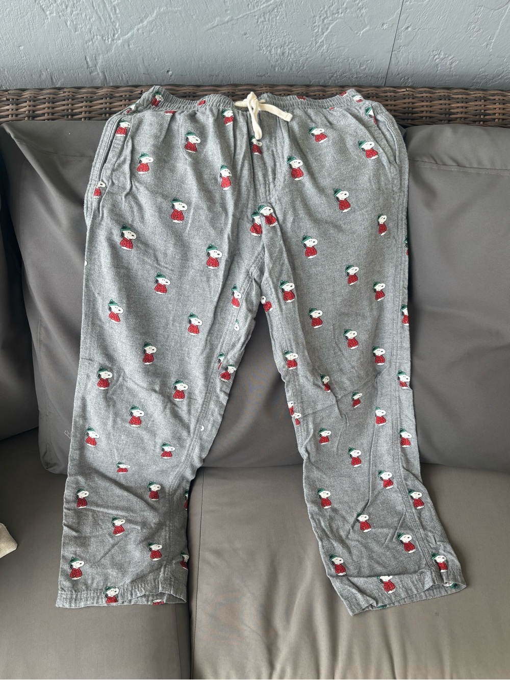 American Eagle Puffer Snoopy PJ Pants